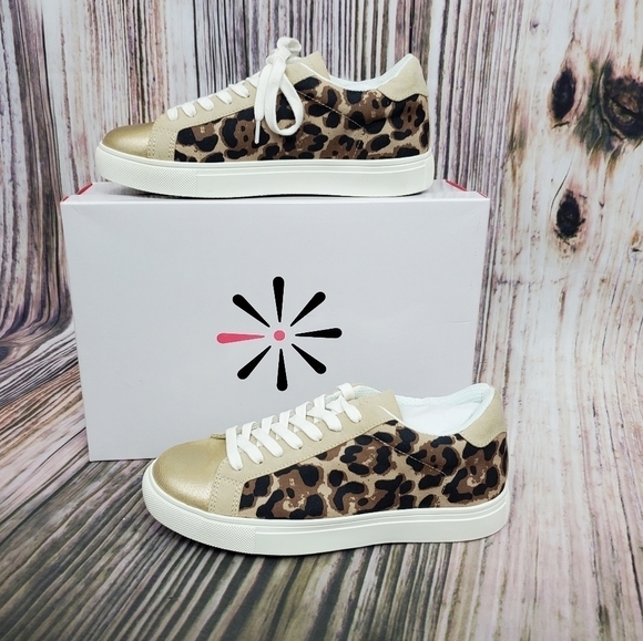 Isaac Mizrahi Colorblock Leopard Fashion Sneakers - Picture 11 of 12